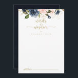 Blush Bloral Gold Hochzeitwörter der Weisheit Hinweiskarte<br><div class="desc">Diese blaue, blumengoldene Hochzeitsnacht ist perfekt für eine rustikale Hochzeit. Das Design ist in dunkelblau, blau, blau, navy, rosa, rot, goldfarben und grün. Die Blume sind in hellen Farbtönen gehalten. Diese Karten sind ideal für Hochzeiten, Brautparty, Babydusche, Graduiertenfest u.v.m. Personalisieren Sie die Karten mit den Namen der Braut und Bräutigam,...</div>