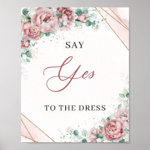 Blush Bloral Gold Say Yes to Dress Game Schild