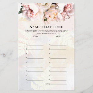 Blush Bloral Peony Thema Name, dass Tune-Spiel