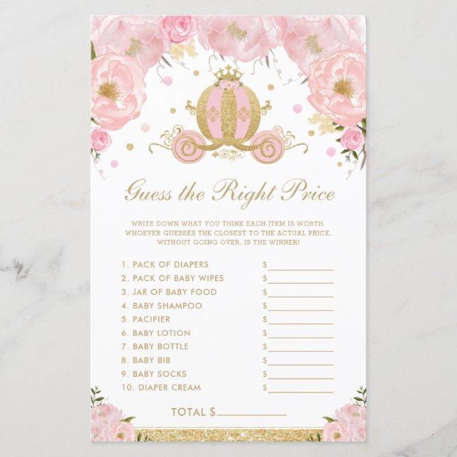 Blush Bloral Princess rät das richtige Preisspiel (Vorderseite)