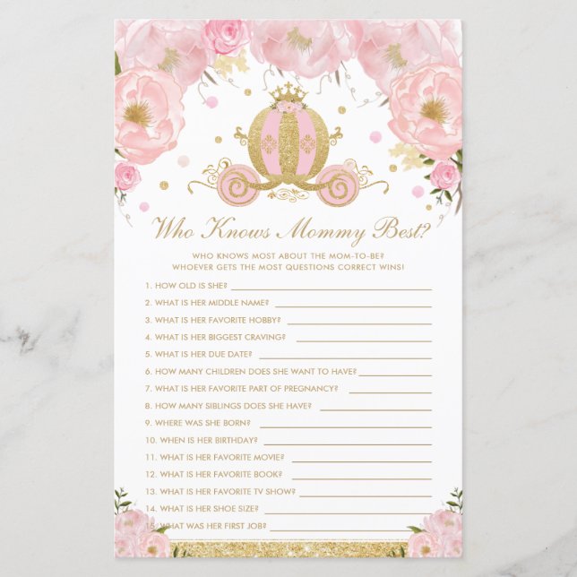 Blush Bloral Prinzessin, die Mommy Best Game kennt (Vorderseite)