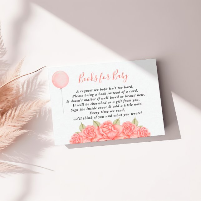 Blush Bloral Rose Books for Baby Begleitkarte (Von Creator hochgeladen)