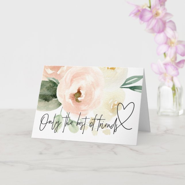 Blush Bloral Schwangerschaft Baby Reveal Geschenk  Karte (Orchidee)