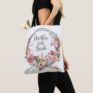 Blush Bloral Wreath Mutter der Bride Tote Tag