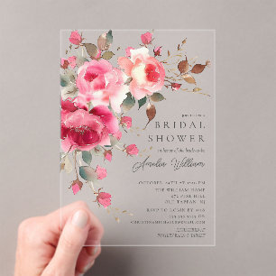 Blush Blossom Bridal Dusche Einladung