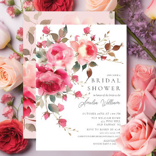 Blush Blossom Bridal Dusche Einladung