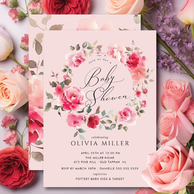 Blush Blossom Kinderdusche Einladung (Von Creator hochgeladen)