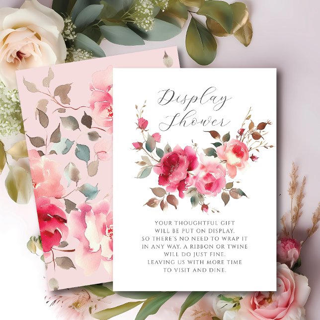 Blush Blossoms Brautparty Display Dusche Begleitkarte (Von Creator hochgeladen)