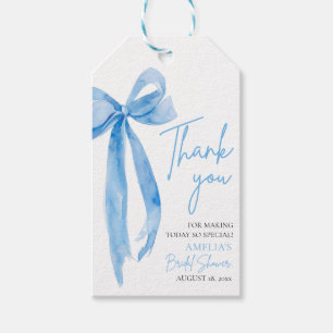 Blush Blue Bow Sie bindet das Brautparty des Knote Geschenkanhänger