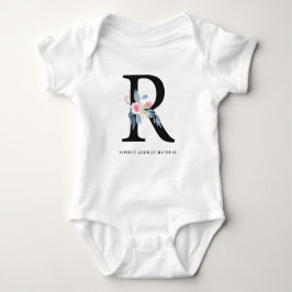 BLUSH BLUE FLORAL ALPHABETS NAME LETTER R BABY STRAMPLER