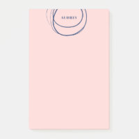 Blush & Blue Ink Circle - Name