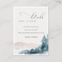 Blush Blue Mountains Pine Wedding Website Detail