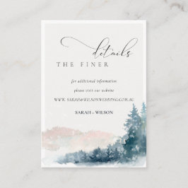 Blush Blue Mountains Pine Wedding Website Detail Begleitkarte