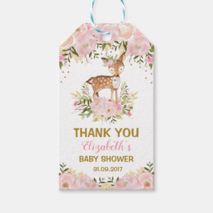 Blush Blumenschmuck Baby Duschwald Geburtstag Geschenkanhänger
