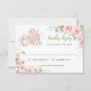 Blush Blumenstrauß Tee Party Freundliche Antwort