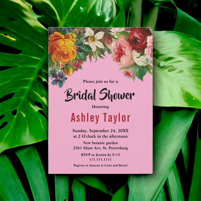 Blush Blütenfarbene Rose Blumenkohl Brautparty Einladung (Von Creator hochgeladen)