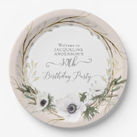 Blush BOHO Anemone Floral Wreath Geburtstagsparty