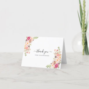 Blush Boho Beerdigung Gedenkstätte Polterabend gek Dankeskarte
