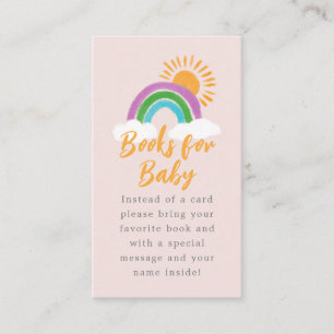 Blush Boho Rainbow Baby Showbuchanfrage Begleitkarte