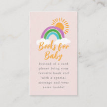 Blush Boho Rainbow Baby Shower Book Request