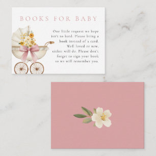 Blush Books für Baby Karte Vintage Kinderwagen Bab