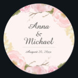 Blush Botanical Floral Wedding Stickers<br><div class="desc">Matching Einladung,  Rsvp Karten,  Porto Briefmarke und mehr im Little Bayleigh Store. Wir haben Kunstwerke von: www.createthecut.com</div>