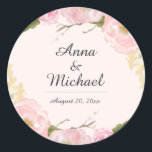 Blush Botanical Floral Wedding Stickers<br><div class="desc">Matching Einladung,  Rsvp Karten,  Porto Briefmarke und mehr im Little Bayleigh Store. Wir haben Kunstwerke von: www.createthecut.com</div>