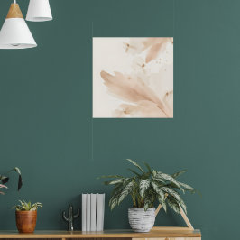 Blush Botanische Blätter Wasserfarben-Kunstposter Poster