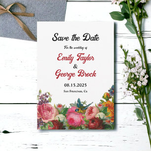 Blush Botanischer Garten Rustikale Blumenhochzeit Save The Date