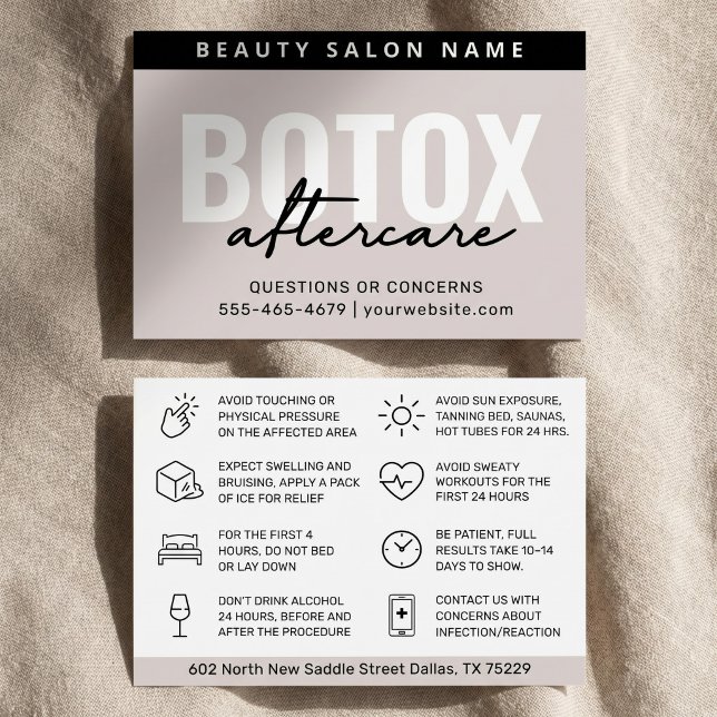 Blush Botox Injektionskarte nach der Behandlung (Von Creator hochgeladen)