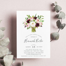 Blush Bouquet Bridal Dusche Einladung