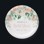 Blush-Brautparty Pappteller<br><div class="desc">Das ist eine elegante Papiertafel aus Brautparty mit wunderschönen Aquarellbildern. Bearbeiten Sie ALLE Formulierungen und die meisten Farben (Aquarellfarben sind nicht editierbar),  damit diese Papiertafel Ihren Anforderungen und Ihrem persönlichen Stil entspricht. Wählen Sie einfach in der Symbolleiste "Bearbeiten mit dem Entwurfstool" aus:)</div>