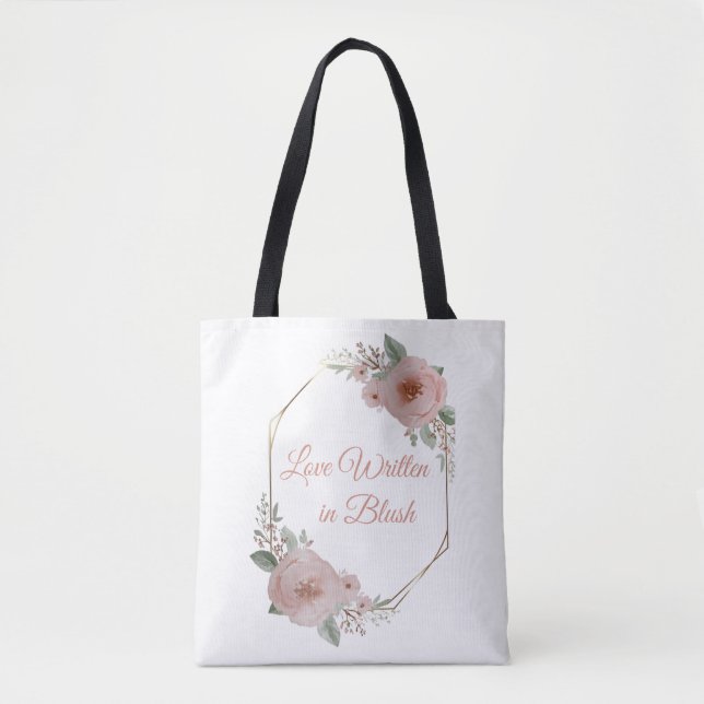 Blush & Breeze Wedding Tote Bag - Elegante Moderne (Vorderseite)