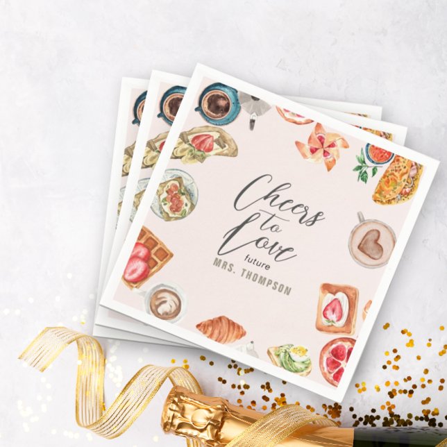 Blush Bridal Brunch Waffeln Pfannkuchen Serviette (Von Creator hochgeladen)