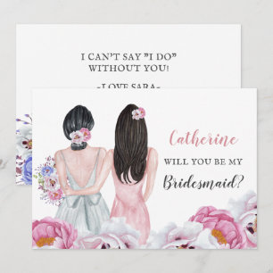 Blush Bridge Bester Freund wirst du meine Bridesma Einladung
