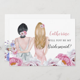 Blush Bridge Bester Freund wirst du meine Bridesma Einladung