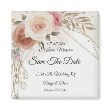 Blush Brown Save the Date Magnet Einladung