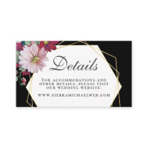 Blush Burgundy Floral Gold Geometric Black Wedding