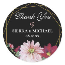 Blush Burgundy Gold Black Wedding Vielen Dank