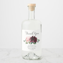 Blush Burgundy Weinflaschen Etikett