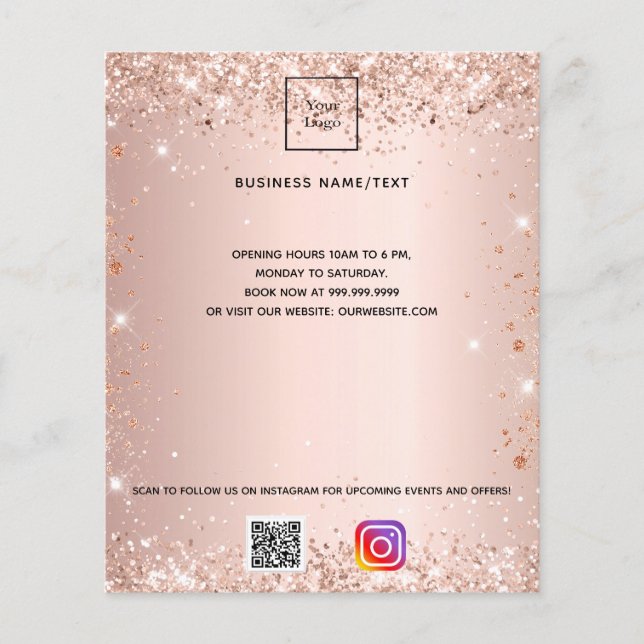 Blush-Business-Logo qr Rose Flyer (Vorne)