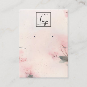 Blush-Cherry-Blossom-Logo mit Nekklace-Display Visitenkarte