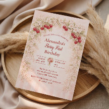 Blush Cherry Botanische Party zum 1. Geburtstag