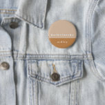 Blush Color Block Bridesmaid Button<br><div class="desc">Modern and minimum blush color block Bridesmaid button featuring a beautiful typography. Personalize for your bridal party or birthday shindig.</div>