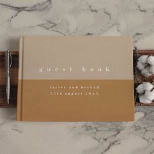 Blush Color Block Wedding Gästebuch