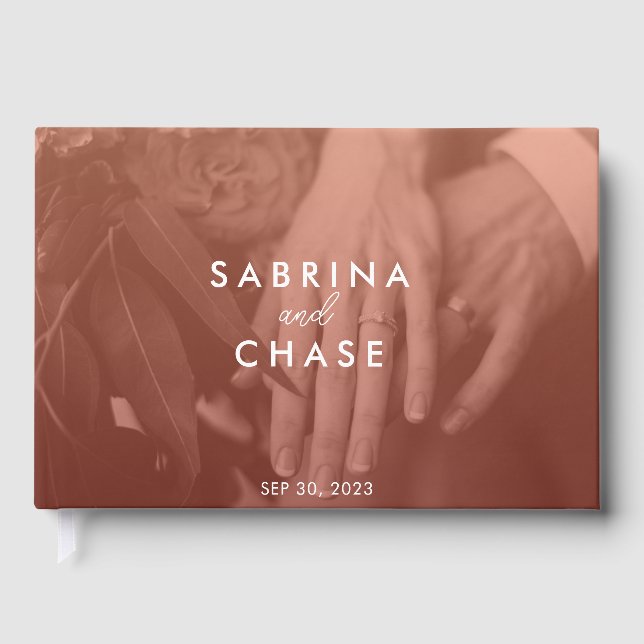 Blush Color Overlay-Foto Gästebuch (Vorderseite)