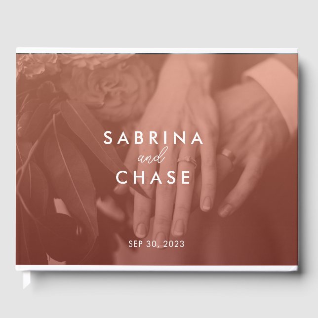 Blush Color Overlay-Foto Gästebuch (Vorderseite)