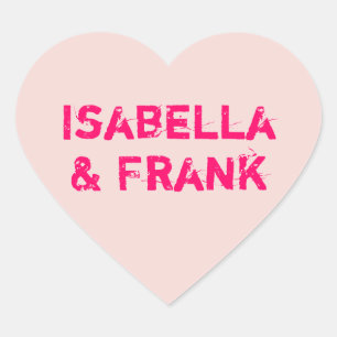 Blush Conversation Herz-Aufkleber