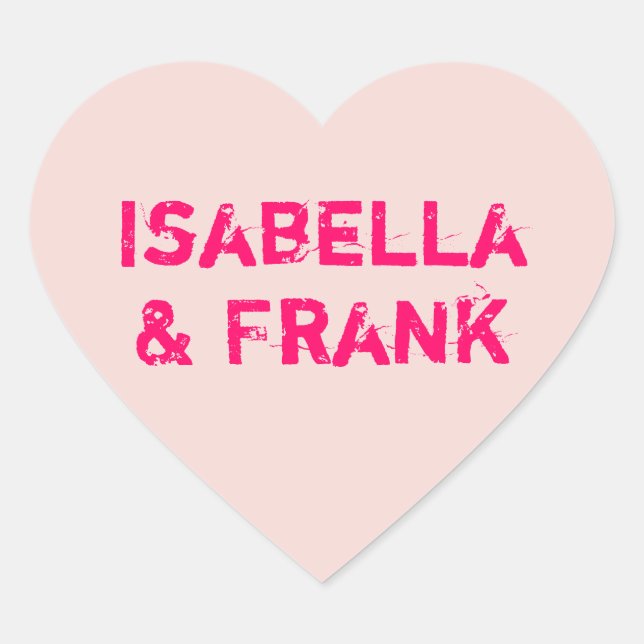 Blush Conversation Herz-Aufkleber (Vorderseite)