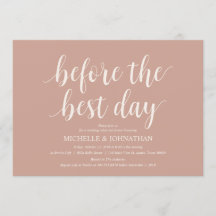 Blush Cream Rustic Wedding Probe Dinner